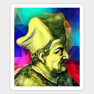 Lorenzo Valla Colourful Portrait | Lorenzo Valla Artwork 7 Magnet